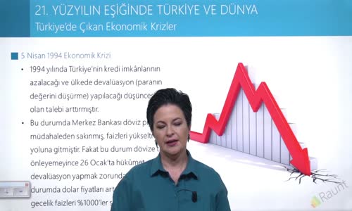 EBA T.C. İNKILAP TARİHİ VE ATATÜRKÇÜLÜK  LİSE - 21.YÜZYILIN EŞİĞİNDE TÜRKİYE - TÜRKİYE'DE ORTAYA ÇIKAN EKONOMİK KRİZLER