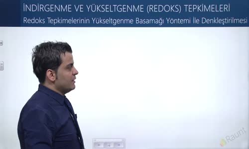 EBA KİMYA LİSE - İNDİRGENME VE YÜKSELTGENME TEPKİMELERİNDE ELEKTRİK AKIMI - REDOKS TEPKİMELERİNİN YÜKSELTGENME BASAMAĞI YÖNTEMİ İLE DENKLEŞTİRİLMESİ