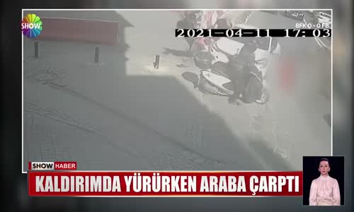 Kaldırımda yürürken araba çarptı