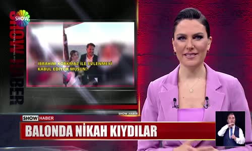 Balonda nikah kıydılar