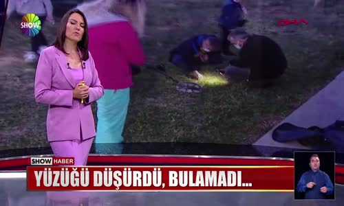 Yüzüğü düşürdü, bulamadı...