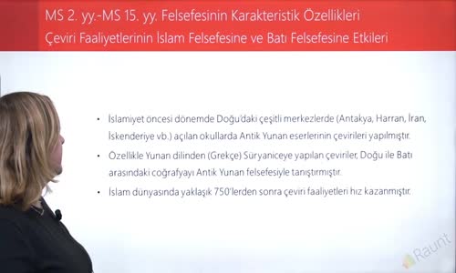 EBA FELSEFE LİSE MS 2.YY-2MS 15.YY FELSEFESİ -ÇEVİRİ FAALİYETLERİNİN İSLAM FELSEFESİNİN VE BATI FELSEFESİNE ETKİLERİ