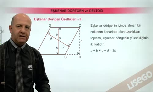 EBA GEOMETRİ LİSE  EŞKENAR DÖRTGEN-EŞKENAR DÖRTGEN ÖZELLİKLERİ 2