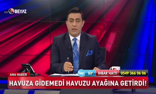 Havuza gidemedi, havuzu ayağına getirdi!