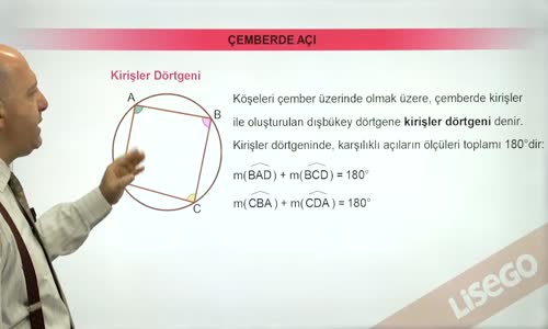 EBA GEOMETRİ LİSE ÇEMBERDE AÇILAR-KİRİŞLER DÖRTGENİ