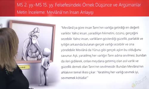 EBA FELSEFE LİSE MS 2.YY-MS 15.YY FELSEFESİ -METİN İNCELEME -MEVLANA'NIN İNSAN ANLAYIŞI