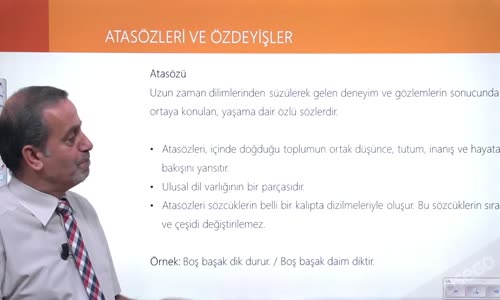 EBA TÜRKÇE LİSE ATASÖZLERİ VE ÖZDEYİŞLER