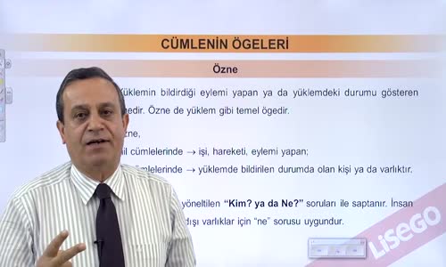 EBA TÜRKÇE LİSE CÜMLENİN ÖGELERİ-ÖZNE