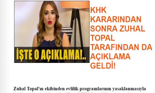 Zuhal Topal'in KHK Kararına Açıklaması