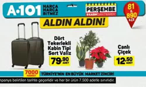 Bu Perşembe Aldın Aldın A101 Çek Çekli Valiz , Şiyonyer