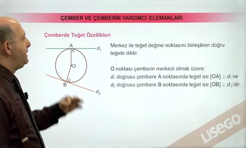 EBA GEOMETRİ LİSE ÇEMBER -ÇEMBERDE TEĞET ÖZELLİKLERİ