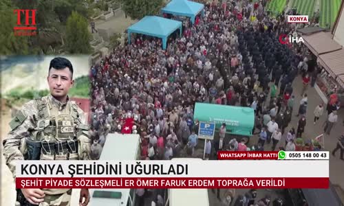 KONYA ŞEHİDİNİ UĞURLADI