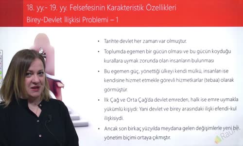 EBA FELSEFE LİSE MS 18.YY-MS 19.YY FELSEFESİ - BİREY-DEVLET İLİŞKİSİ PROBLEMİ 1