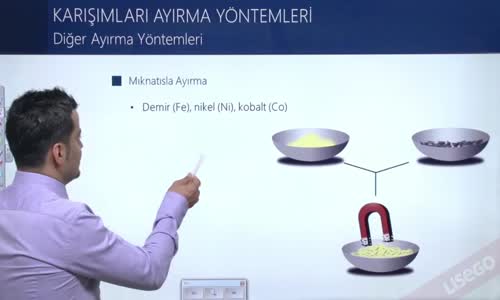 EBA KİMYA LİSE - KARIŞIMLAR - AYIRMA VE SAFLAŞTIRMA TEKNİKLERİ - DİĞER AYIRMA YÖNTEMLERİ