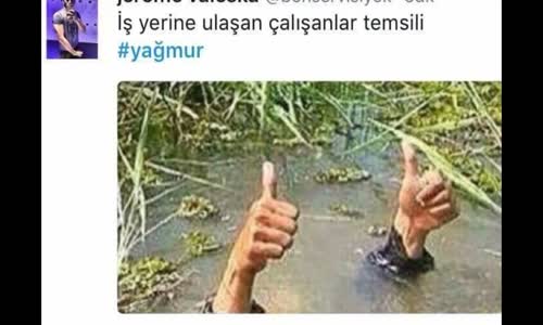 İstanbul'daki Yağmurdan Sonra Atılan Tweetler