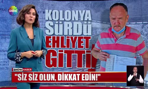 Kolonya sürdü, ehliyet gitti!