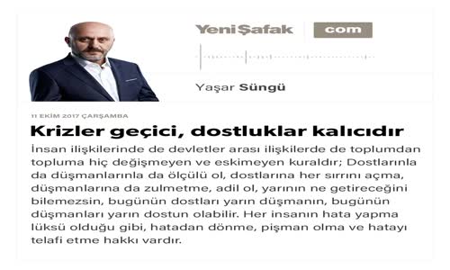 Krizler Geçici, Dostluklar Kalıcıdır