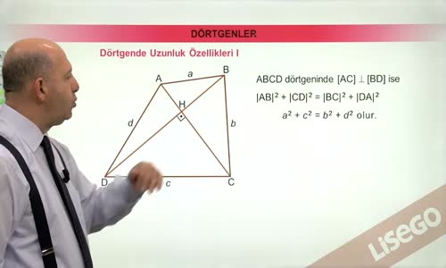 EBA GEOMETRİ LİSE  DÖRTGENLER-DÖRTGENDE UZUNLUK ÖZELLİKLERİ 1