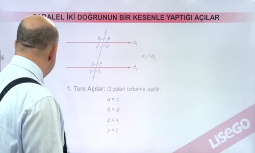 EBA GEOMETRİ LİSE  PARALEL İKİ DOĞUNUN BİR KESENİN YAPTIĞI AÇILAR